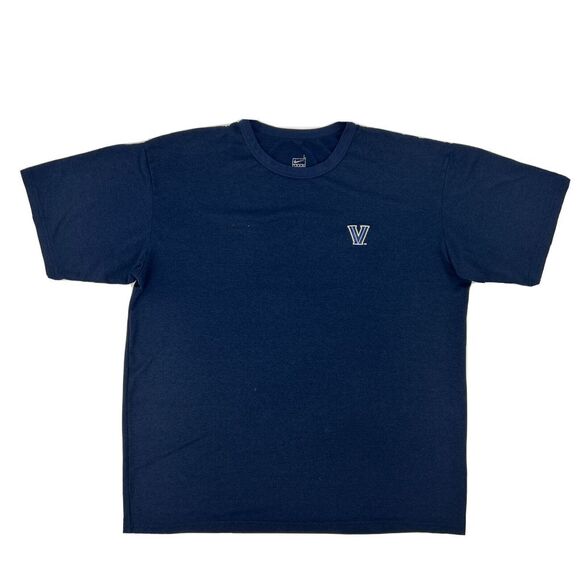 Villanova Wildcats Shirt Men's L Blue Nike Team‎ Short Sleeve Crew Neck - Picture 1 of 11
